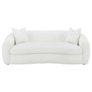 Isabella - Faux Sheepskin Upholstered Sofa Natural - Ivory
