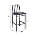 Jodie - Bar Chair (Set of 2) - Black Synthetic Leather & Antique Black