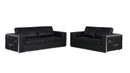 1130 - Top Grain Italian Leather Living Room Set