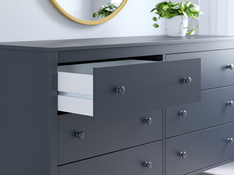 Simmenfort - Navy Blue - Six Drawer Dresser