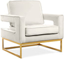 Noah - Accent Chair with Gold Legs