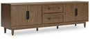 Roanhowe - Extra Large TV Stand - Brown