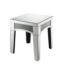 Noralie - 20" X 20" End Table - Mirrored & Faux Diamonds