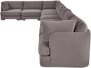 Hammond - Velvet Performance Fabric Upholstered 8 Piece L-Shaped Sectional