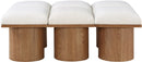 Pavilion - 6 Piece Modular Bench With Brown Base