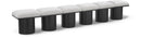 Pavilion - 6 Piece Modular Bench With Black Base