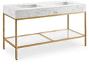 Marmo - Engineered Marble Bathroom Vanity With Gold Base