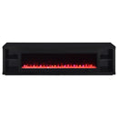 Deiter - 79" TV Stand Fireplace Media Console - Black