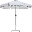 Amalfi - Aluminum Patio Umbrella - White Base / Black Pole