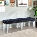 Varian - Bench - Dark Navy Velvet & Mirrored
