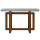 Keven - Sofa Table - Faux Concrete Top & Walnut