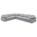 Naveen - Sectional Sofa With 6 Pillows - Gray Linen