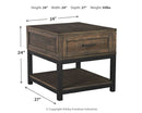 Johurst - Rectangular End Table - Grayish Brown