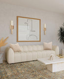 Winchester - Boucle Upholstered Extra Long Sofa - Sand Pebble