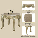 Gorsedd - End Table With Marble Top - Marble Top & Golden Ivory