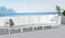 Nizuc - Outdoor Patio 5 Seat Modular Sofa With White Frame