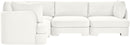 Hammond - Velvet Performance Fabric Upholstered 4 Piece Sectional