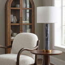 Opaline - Linen Textured Fabric And Brass Table Lamp