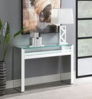 Edna - Mirrored Acrylic Console Table LED Lighting - Silver