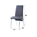 Noland - Side Chair (Set of 2) - Gray Synthetic Leather & Chrome
