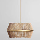 Wendy - Rattan Round Chandelier - Natural / Gold