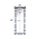 Noralie - Floor Mirror With Faux Diamonds - Mirrored