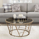Cicatrix - Coffee Table - Engineering Stone Glass Top & Champagne
