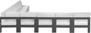 Nizuc - Outdoor Patio 9 Piece Modular Sectional With Gray Frame
