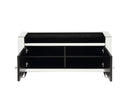 Noralie - 47" Bench With Storage - Mirrored & Faux Diamonds
