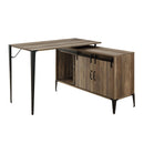 Zakwani - 48" Writing Desk With USB - Rustic Oak & Black