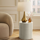 Nobi - Concrete End Table - Taupe