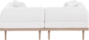 Laguna - 2 Piece Resilient Water Resistant Fabric 71" Upholstered Outdoor Patio Modular Loveseat