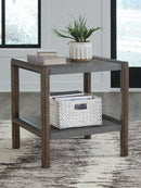 Kallenny - Rectangular End Table - Brown / Gray