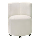 Blayde - Side Chair With Swivel (Set of 2) - White Chenille Fabric