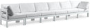 Nizuc - Outdoor Patio 6 Seat Modular Sofa With White Frame