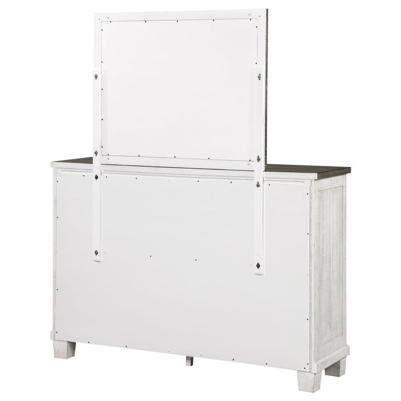 Lilith - 7-Drawer Dresser With Mirror - Distressed White