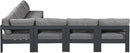 Nizuc - Outdoor Patio 7 Piece Modular Sectional With Gray Frame