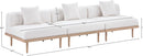 Laguna - 3 Piece Resilient Water Resistant Fabric 106.5" Outdoor Patio Armless Modular Sofa