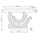 Imogen - Sculptural Mirrored Entryway Console Table - Silver