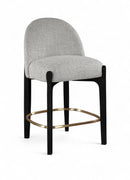 Torino - Counter Stool With Brushed Black Base