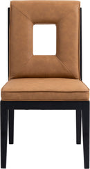 Gwendolyn - Faux Leather Dining Side Chair With Black Frame (Set of 2)