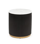 Kara - End Table - Black / White