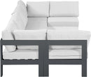 Nizuc - Outdoor Patio 6 Piece Modular Sectional With Gray Frame