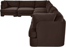 Hammond - Velvet Performance Fabric Upholstered 7 Piece Sectional