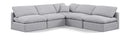 Indulge - Linen 5 Piece Modular Corner Armless Sectional