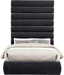 Adam - Chenille Fabric Bed With 89" Headboard