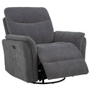 Adler - Upholstered Power Swivel Glider Recliner