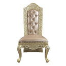 Vatican - Side Chair (Set of 2) - Synthetic Leather & Champagne Silver