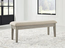 Parellen - Upholstered Storage Bench - Beige / Gray