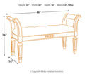Realyn - Accent Bench - Antique White